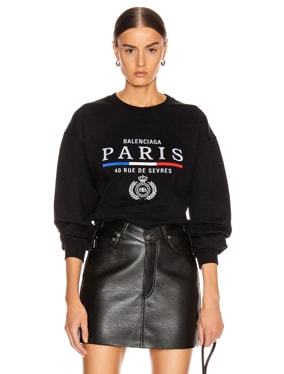 Paris Flag Crew Neck Sweatshirt
