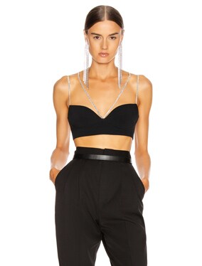 Crystal Chain Strap Bra