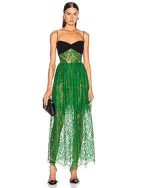 Bustier Lace Maxi Dress