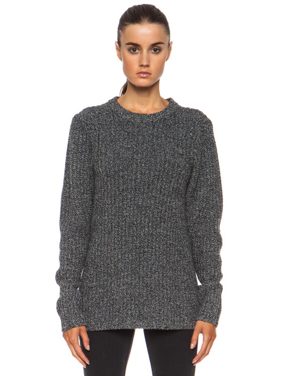 Acne Studios Dixie Wool Sweater in Black & White | FWRD