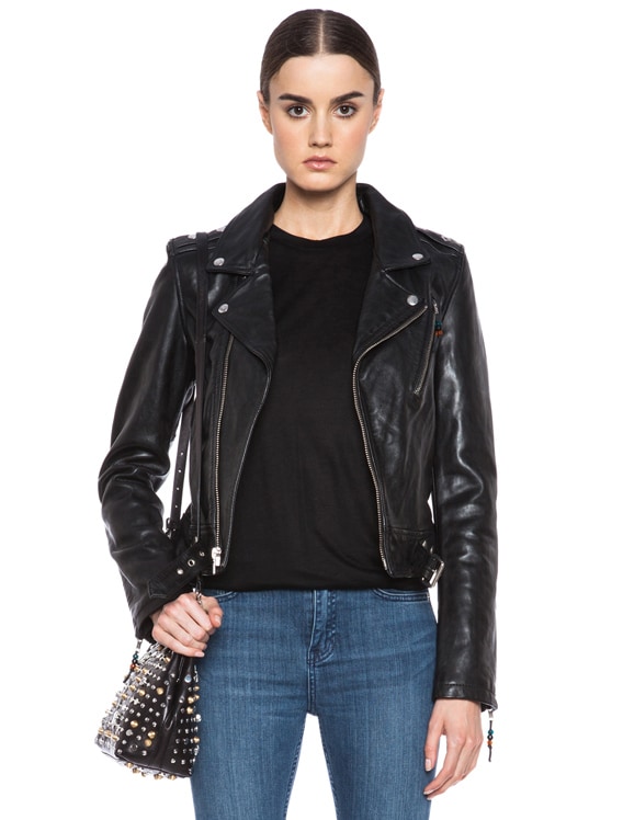 BLK DNM Iconic Leather Jacket 1 in Black | FWRD