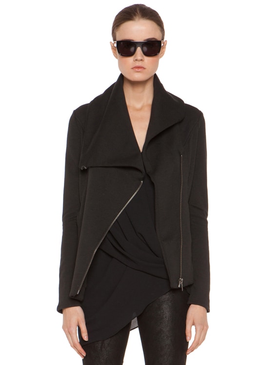 Helmut Lang HELMUT Soft Sweatshirt Jacket in Black | FWRD