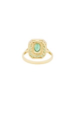 23CARAT Target Deco Ring in 9k Yellow Gold, Diamond, & Emerald, view 2, click to view large image.