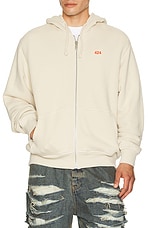 424 Zip Up Hoodie in Tea Washing | FWRD