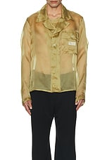 4SDESIGNS Mil Shirt Jacket in Khaki, view 4, click to view large image.