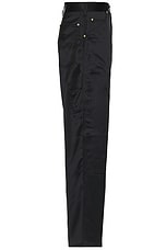 4SDESIGNS Front Face Silk Utility Pant in Black, view 3, click to view large image.