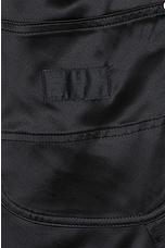 4SDESIGNS Front Face Silk Utility Pant in Black, view 5, click to view large image.