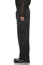 4SDESIGNS Front Face Silk Utility Pant in Black, view 7, click to view large image.