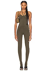 Andreadamo Sculpting Jersey Jumpsuit in Amazonia, view 1, click to view large image.