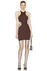 Andreadamo Mini Dress with Cut Outs in Nude, view 1, click to view large image.
