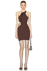 Andreadamo Mini Dress with Cut Outs in Nude, view 5, click to view large image.