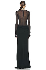 Andreadamo Jersey Long Dress in Black, view 3, click to view large image.