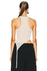 Andreadamo Transparent Knit Tank Top in Ivory, view 5, click to view large image.