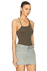 Andreadamo Ribbed Jersey Tank Top in Amazonia, view 2, click to view large image.