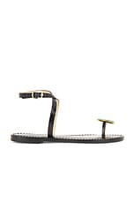 Amanu Kigali Sandal in Black, view 1, click to view large image.