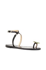 Amanu Kigali Sandal in Black, view 2, click to view large image.