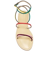 Amanu Constantia Sandal in Rainbow, view 4, click to view large image.