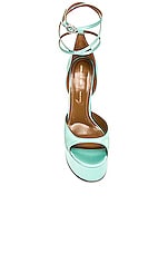 Arielle Baron Dolce Heel in Aqua Satin, view 4, click to view large image.