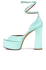 Arielle Baron Dolce Heel in Aqua Satin, view 5, click to view large image.