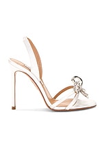 Aquazzura Babe 105 Sandal in White, view 1, click to view large image.