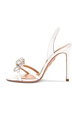 Aquazzura Babe 105 Sandal in White, view 5, click to view large image.