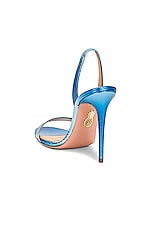 Aquazzura So Nude 105 Sandal in Sky Blue, view 3, click to view large image.