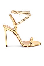 Aquazzura Flash 105 Sandal in Soft Gold, view 1, click to view large image.