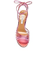 Aquazzura Call Me 85 Sandal in Shocking Pink, view 4, click to view large image.
