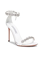 Aquazzura Love Link 105 Sandal in White, view 2, click to view large image.