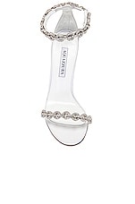 Aquazzura Love Link 105 Sandal in White, view 4, click to view large image.