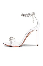Aquazzura Love Link 105 Sandal in White, view 5, click to view large image.