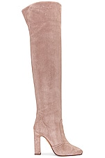 Aquazzura Joplin 105 Boot in Taupe, view 1, click to view large image.