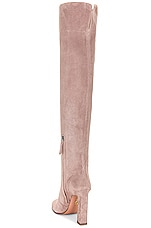 Aquazzura Joplin 105 Boot in Taupe, view 3, click to view large image.