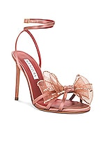 Aquazzura Reve 105 Sandal in Antique Rose, view 2, click to view large image.