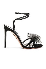Aquazzura Reve 105 Sandal in Black, view 1, click to view large image.