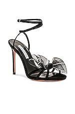 Aquazzura Reve 105 Sandal in Black, view 2, click to view large image.