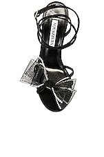 Aquazzura Reve 105 Sandal in Black, view 4, click to view large image.