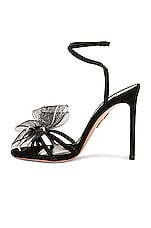 Aquazzura Reve 105 Sandal in Black, view 5, click to view large image.