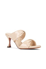 Aquazzura Twist 75 Sandal in Light Nude, view 2, click to view large image.
