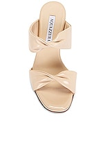 Aquazzura Twist 75 Sandal in Light Nude, view 4, click to view large image.