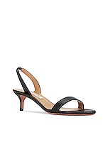 Aquazzura So Nude 50 Sandal in Black, view 2, click to view large image.