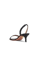 Aquazzura So Nude 50 Sandal in Black, view 3, click to view large image.