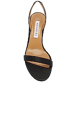 Aquazzura So Nude 50 Sandal in Black, view 4, click to view large image.