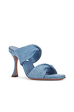 Aquazzura Twist 95 Sandal in Pool, view 2, click to view large image.