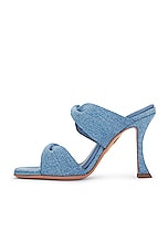 Aquazzura Twist 95 Sandal in Pool, view 5, click to view large image.