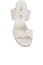 Aquazzura Twist 85 Wedge Sandal in White, view 4, click to view large image.