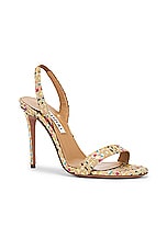 Aquazzura So Nude 105 Sandal in Multicolor, view 2, click to view large image.