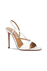 Aquazzura Sognare 105 Sandal in White, view 2, click to view large image.