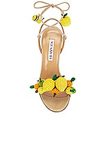 Aquazzura Citrus Punch 105 Sandal in Lino, view 4, click to view large image.