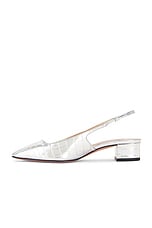 Aquazzura Ginza Sling 35 Pump in Silver, view 5, click to view large image.